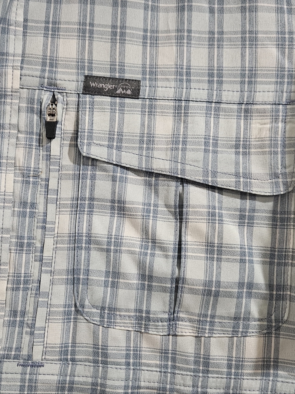 Wrangler Men's Plaid Button-Down Shirt/Short Sleeve/Outdoor/Regular Fit/Size S - Picture 9 of 14